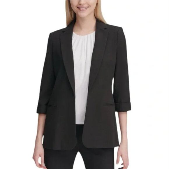 NWT LOFT | Dark Olive Open Front Blazer – Size Large - Picture 1 of 8